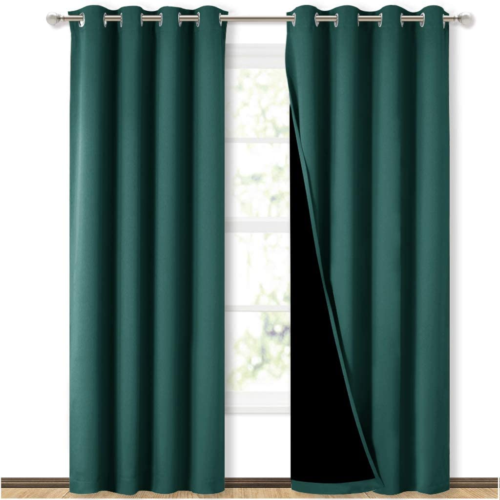 Double Layer Grommet Noise Reducing Blackout Curtains For Living Room And Bedroom 1 Panel KGORGE Store