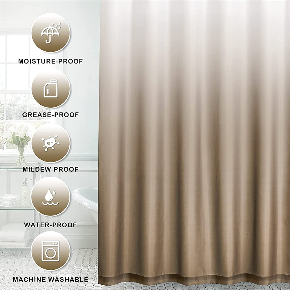 Grey Ombre Shower Curtain 1 Panel KGORGE Store