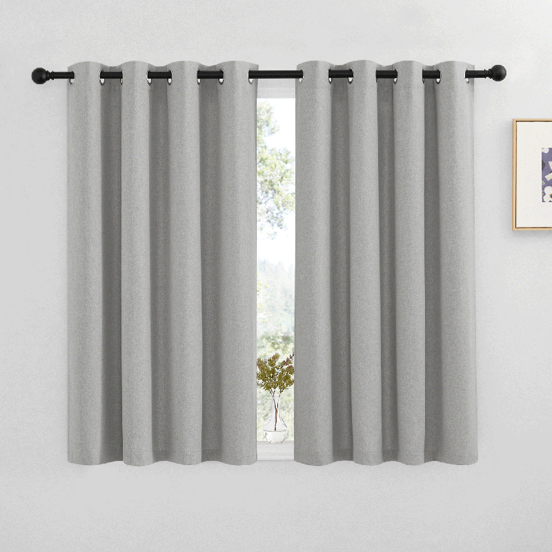 Grommet Privacy Curtains Thick Flax Semi Sheer Drapes for Bedroom/Living Room 2 Panels KGORGE Store