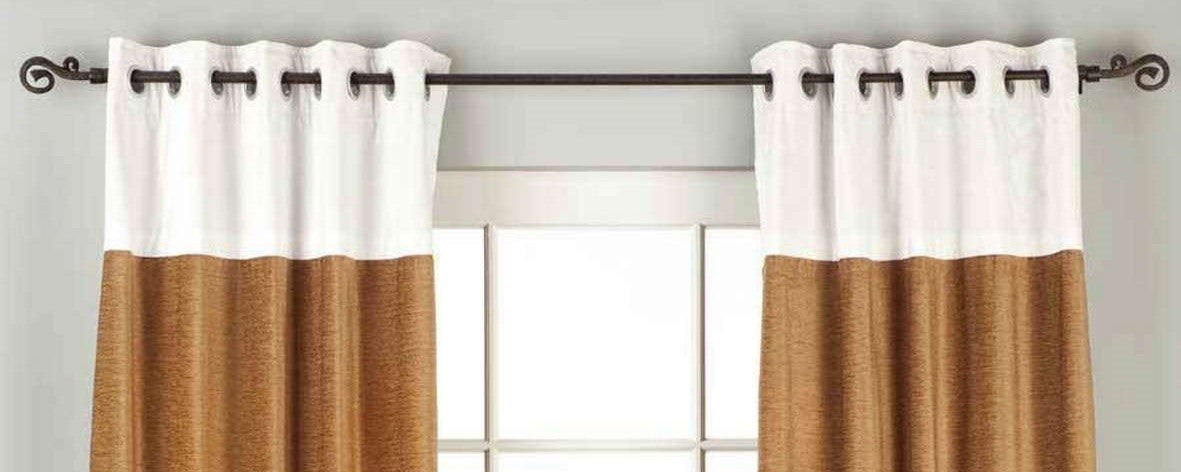 Grommet Top Colorblock Velvet  Blackout Curtains For Living Room And Bedroom 2 Panels KGORGE Store
