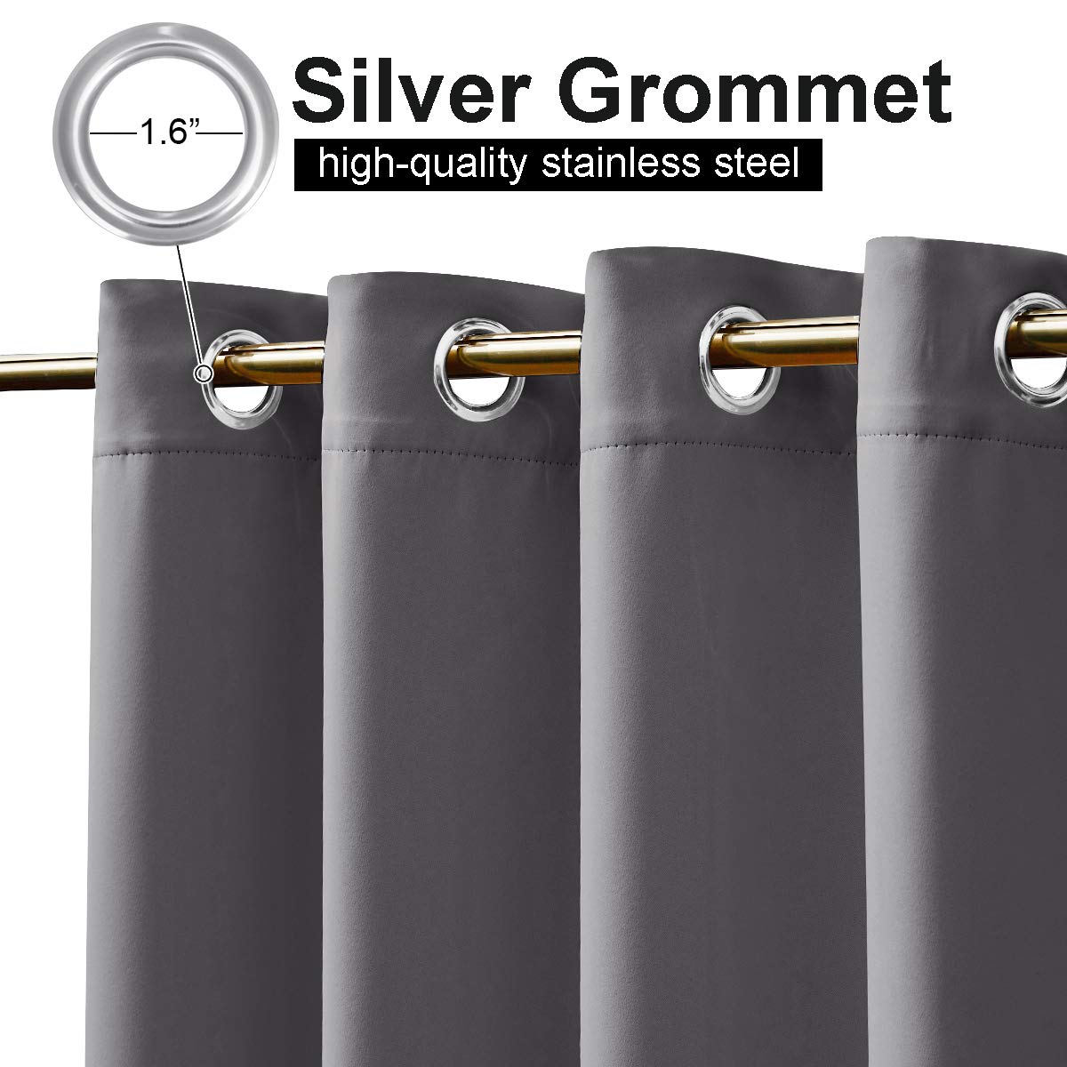 Grommet Top and Bottom Waterproof Privacy Outdoor Curtains For Patio 1 Panel KGORGE Store