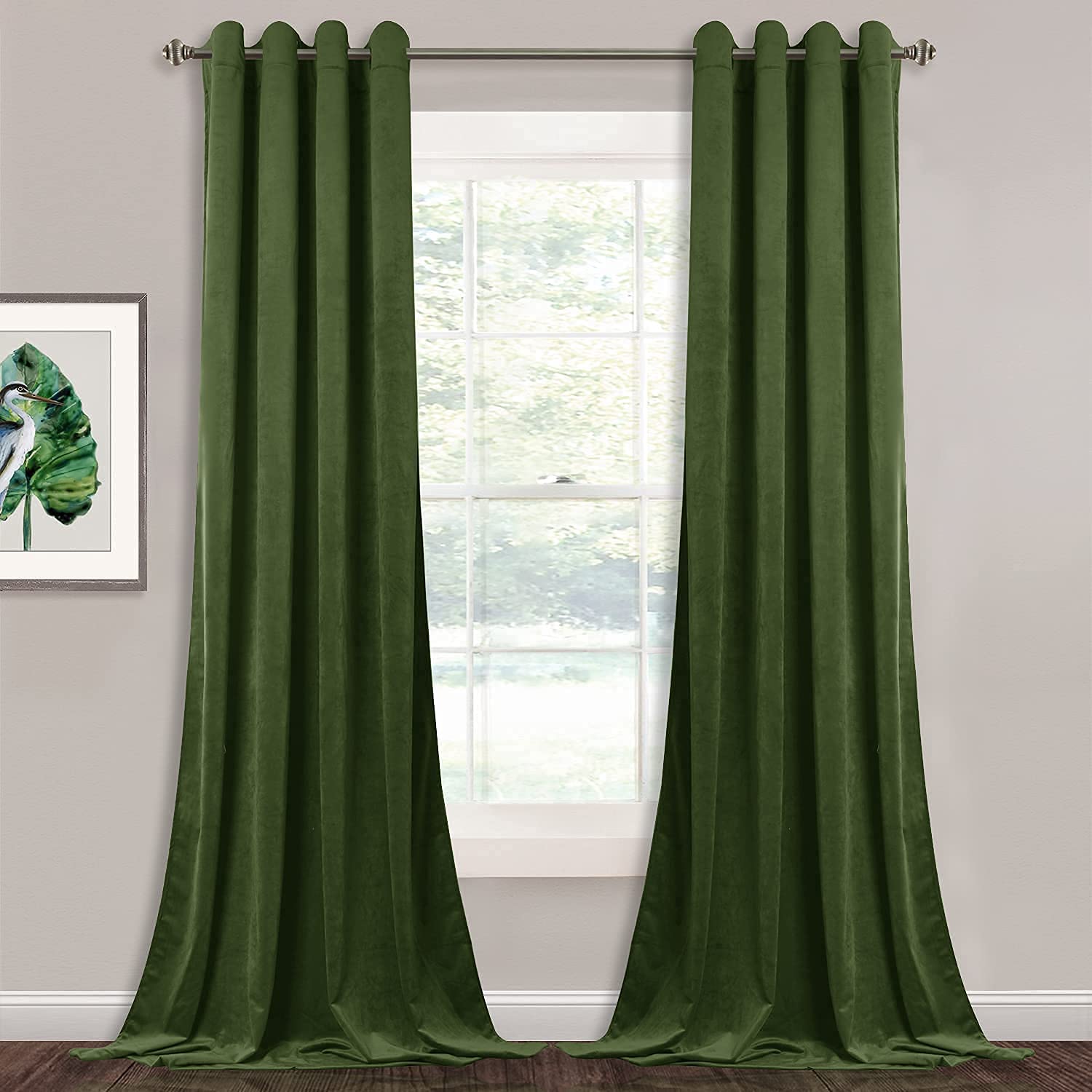 Grommet Velvet Privacy Protect Blackout Curtains For Bedroom And Living Room 2 Panels KGORGE Store