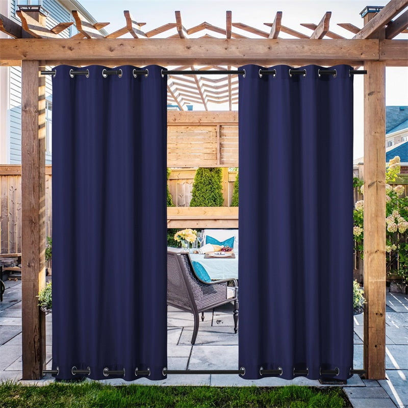 Grommet Windproof Waterproof Outdoor Curtains Canvas Curtains for Patio ...