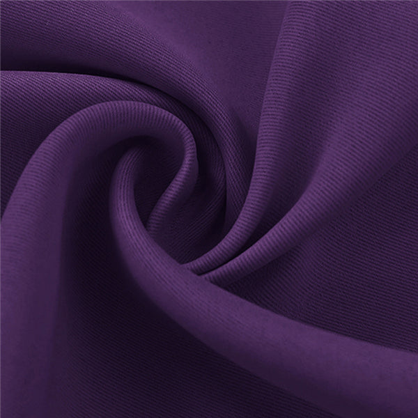 Deep purple KGORGE blackout outdoor curtain fabric sample, featuring durable, fade-resistant, weatherproof texture.