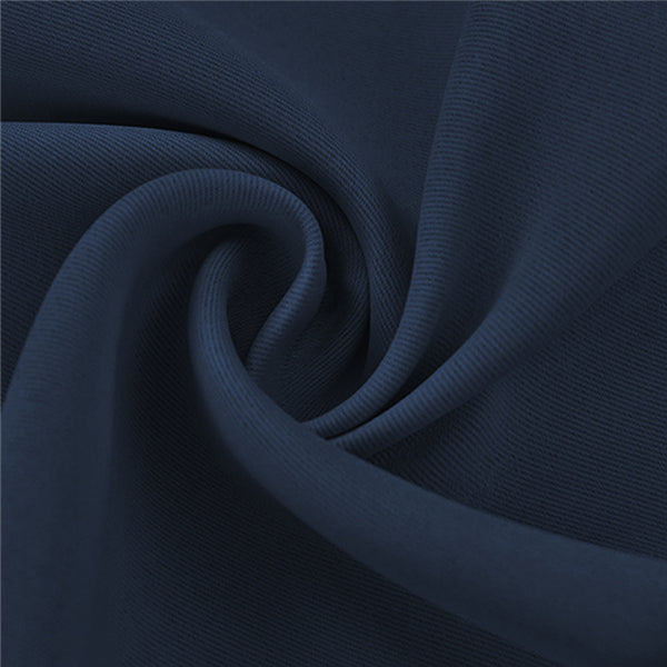 KGORGE dark navy blackout outdoor curtain fabric sample with textured weave for durable, weatherproof shade.