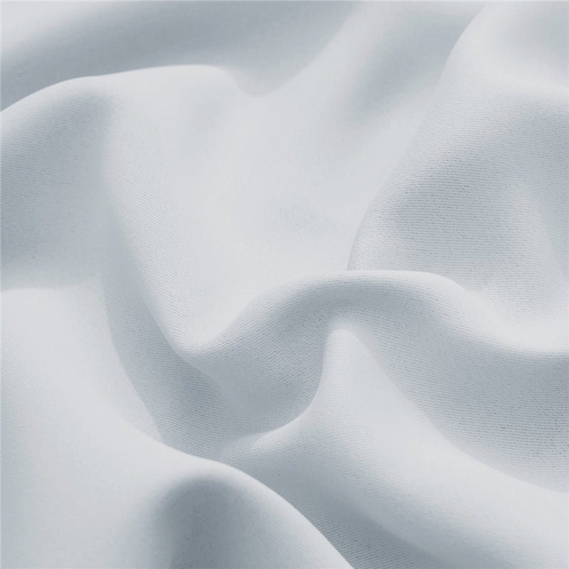 White KGORGE Outdoor Standard curtain fabric sample, detailed view of its durable, weatherproof, fade-resistant texture.