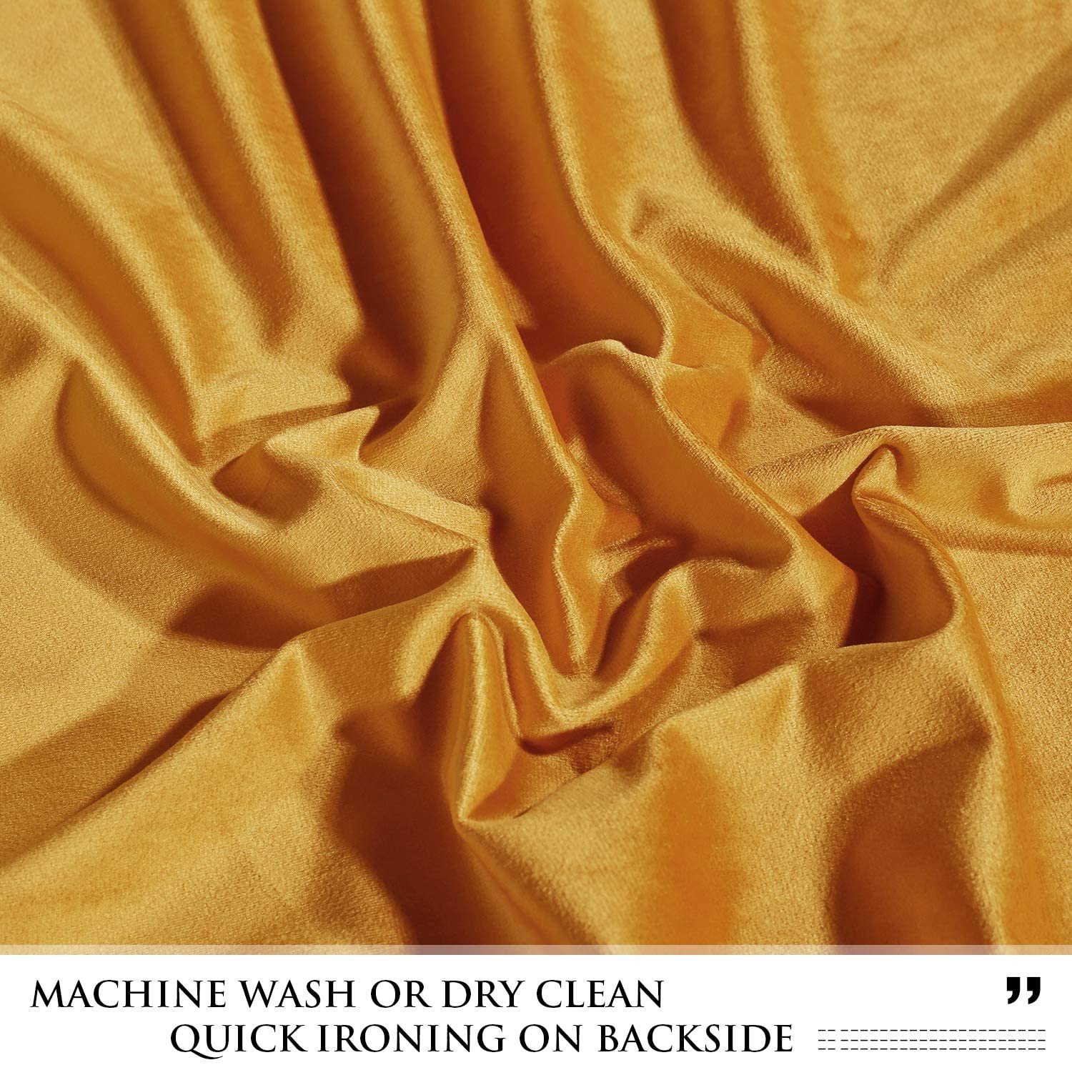 Draped golden velvet curtain sample, showcasing luxurious plush texture and elegant folds for KGORGE outdoor living.