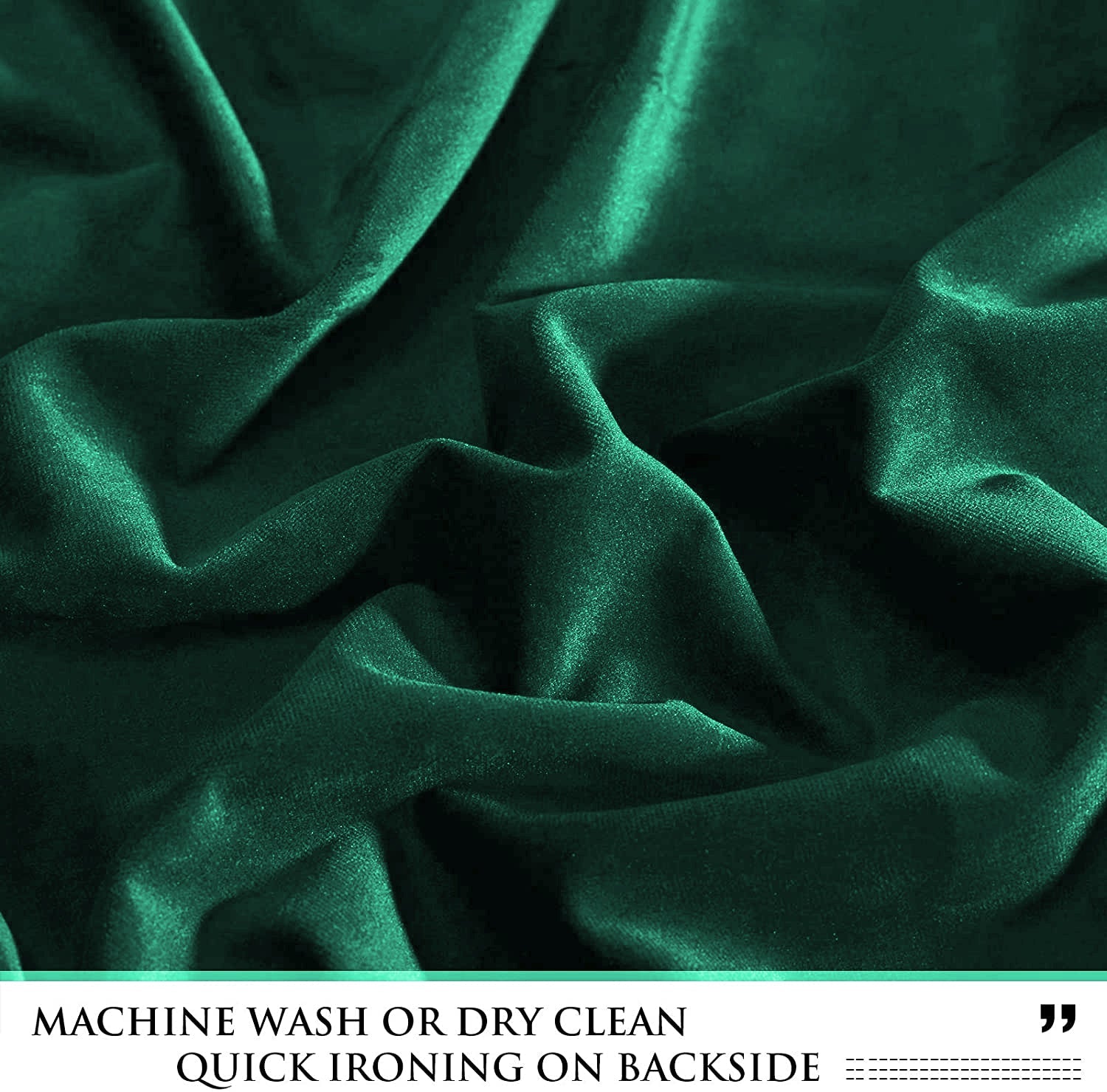 KGORGE velvet curtain sample in deep emerald green, showcasing its luxurious soft texture and elegant sheen with gentle folds.