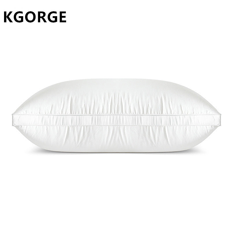 Plush white pillow, ideal for bedroom comfort, featuring a soft, supportive fill and durable stitched edges.