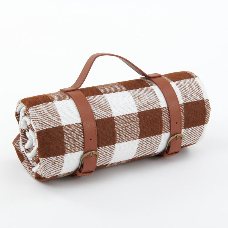Leather Straps Waterproof Picnic Blanket for Camping KGORGE Store