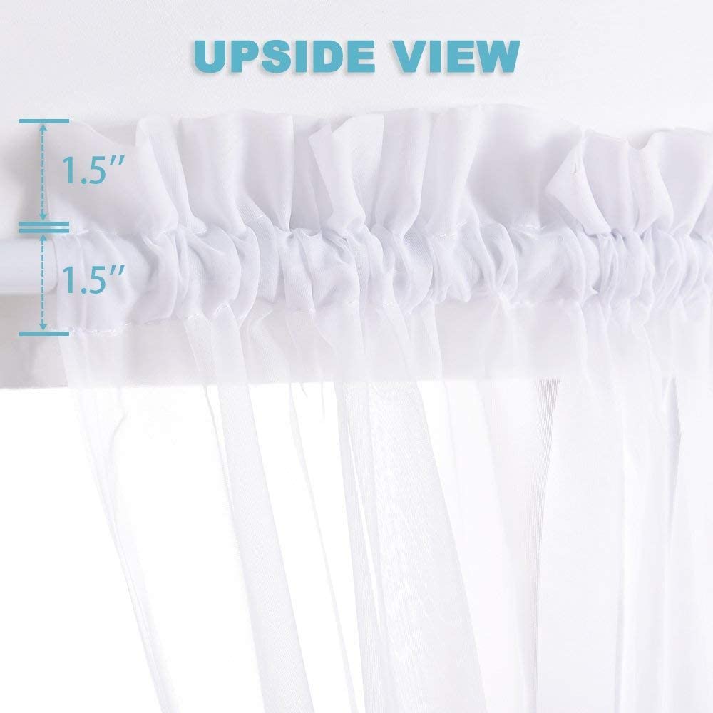 Light Filtering Voile Curtains For French Door, Front Porch Doorback Porch Door And Front Door 1 Pair KGORGE Store