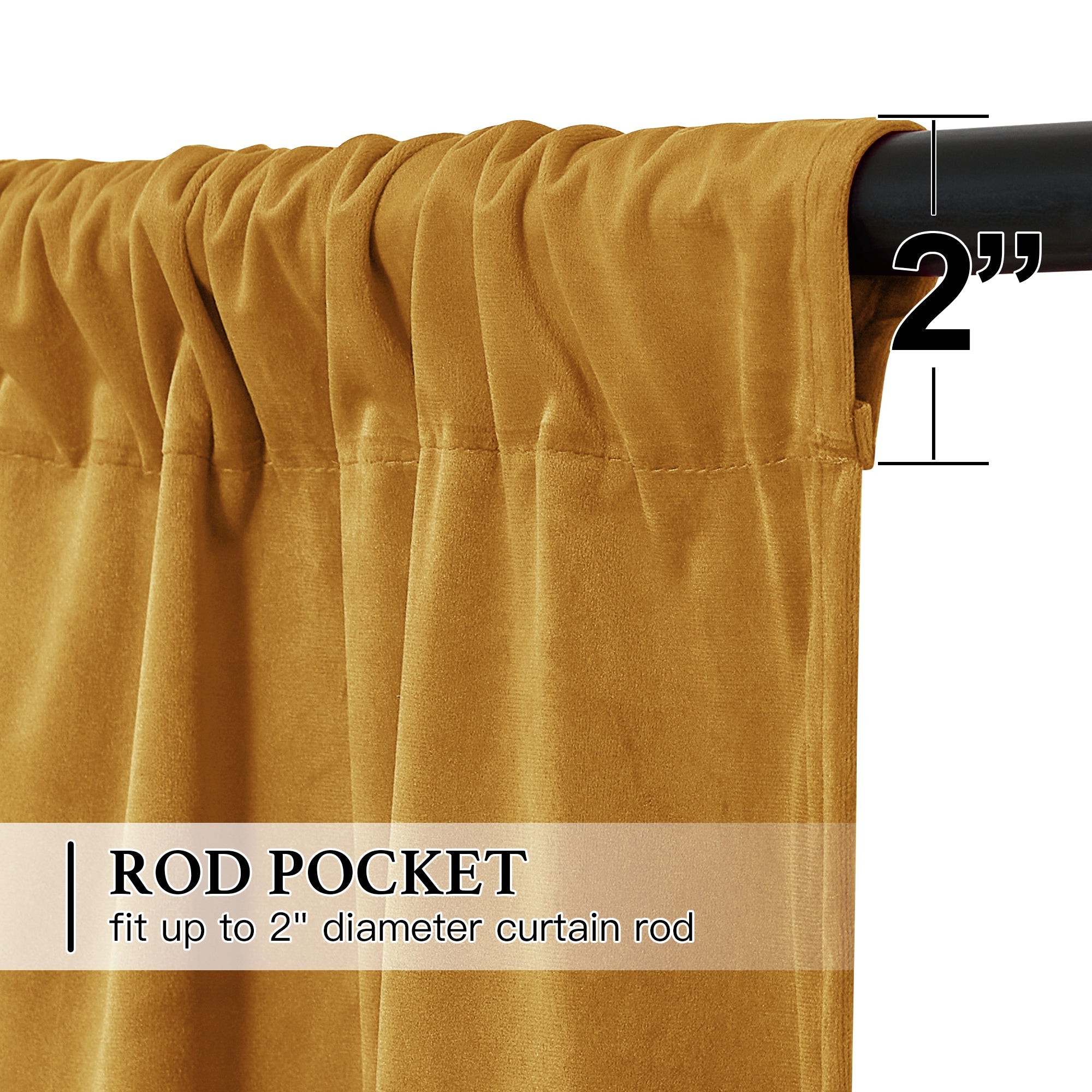Modern  Rod Pocket Tie-Up Blackout Velvet Blackout Valance For Kitchen And Living Room 1 Panel KGORGE Store
