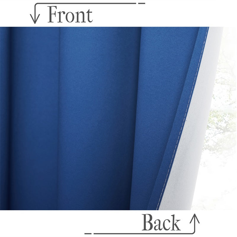 Ombre Blackout  Curtain With Sheer Voile Curtain Overlay 2 Panels KGORGE Store
