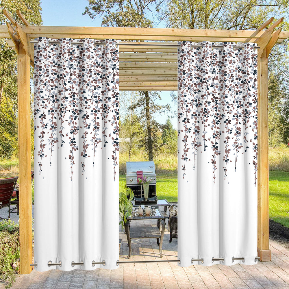Ombre Top and Bottom Grommet Waterproof Privacy Blackout Outdoor Curtains for Patio 1 Panel KGORGE Store