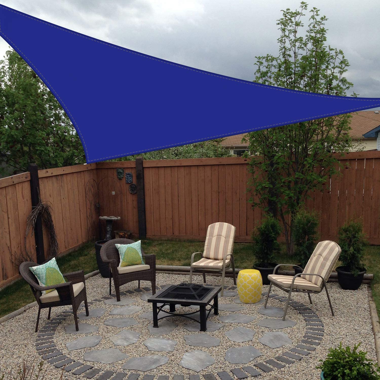 Opaque Privacy Protection Outdoor Waterproof Sun Shade Sail Canopy Triangle UV Block for Patio KGORGE Store