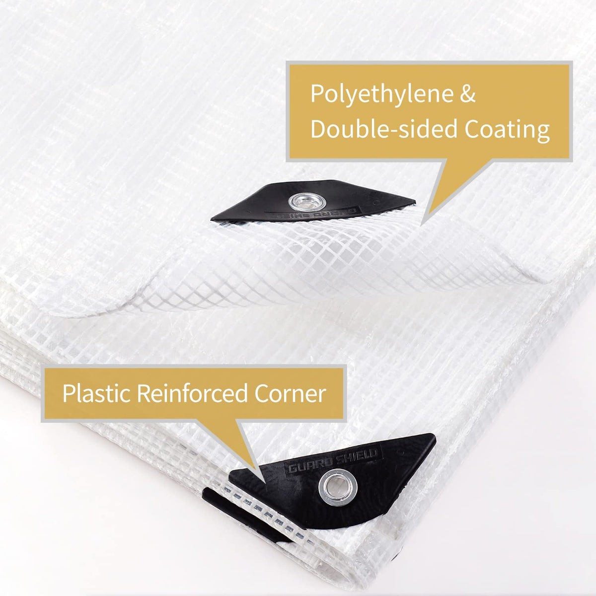 Outdoor Clear Tarps PVC Rain Cover for Patios, Porch, Screen Rooms, Ga