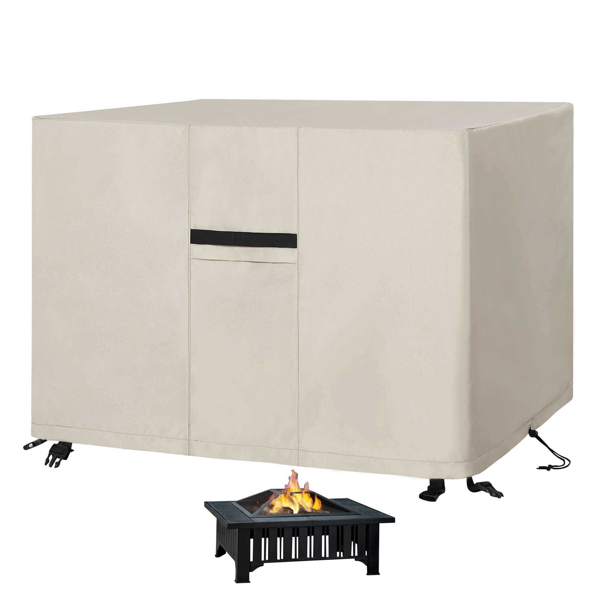 Outdoor Fire Pit Covers with Drawstring Waterproof Dustproof Wood Burning Fire Stove Cover for Patio Firepit KGORGE Store