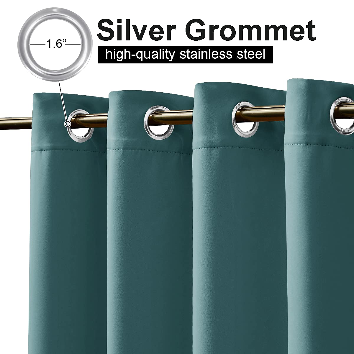 Outdoor Grommet Curtain for Patio Porch Waterproof Thermal Insulated 1 Panel KGORGE Store