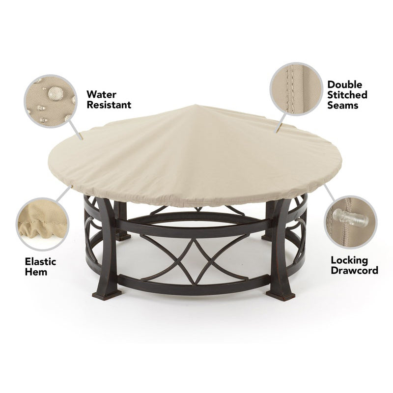 Outdoor Round Fire Pit Top Cover Waterproof Dustproof Furniture Covers for Patio KGORGE Store