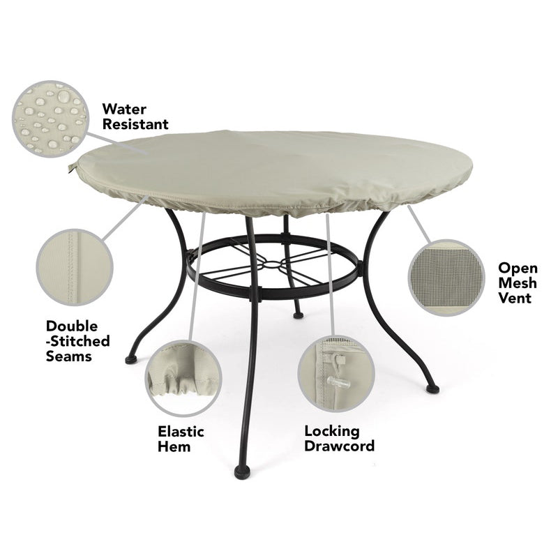 Outdoor Tabletop Cover Round Dining Table Waterproof Covered For Patio KGORGE Store