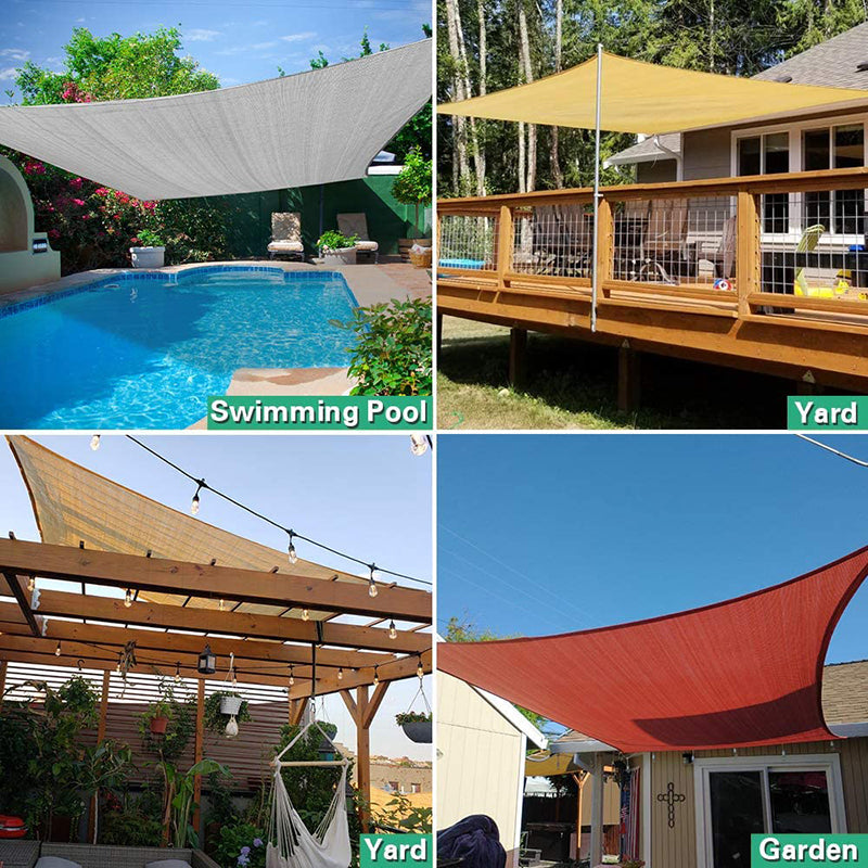 Outdoor Waterproof Sun Shade Sail Opaque Privacy Protection Canopy
