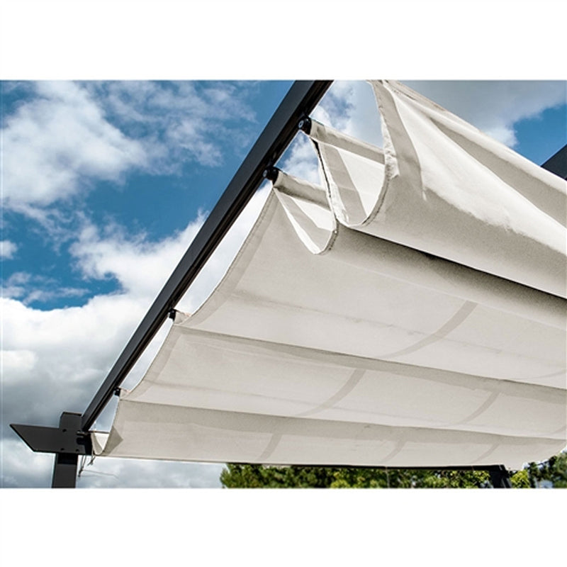 KGORGE retractable beige pergola canopy fabric replacement, offering weatherproof sun shade for patio and outdoor living.