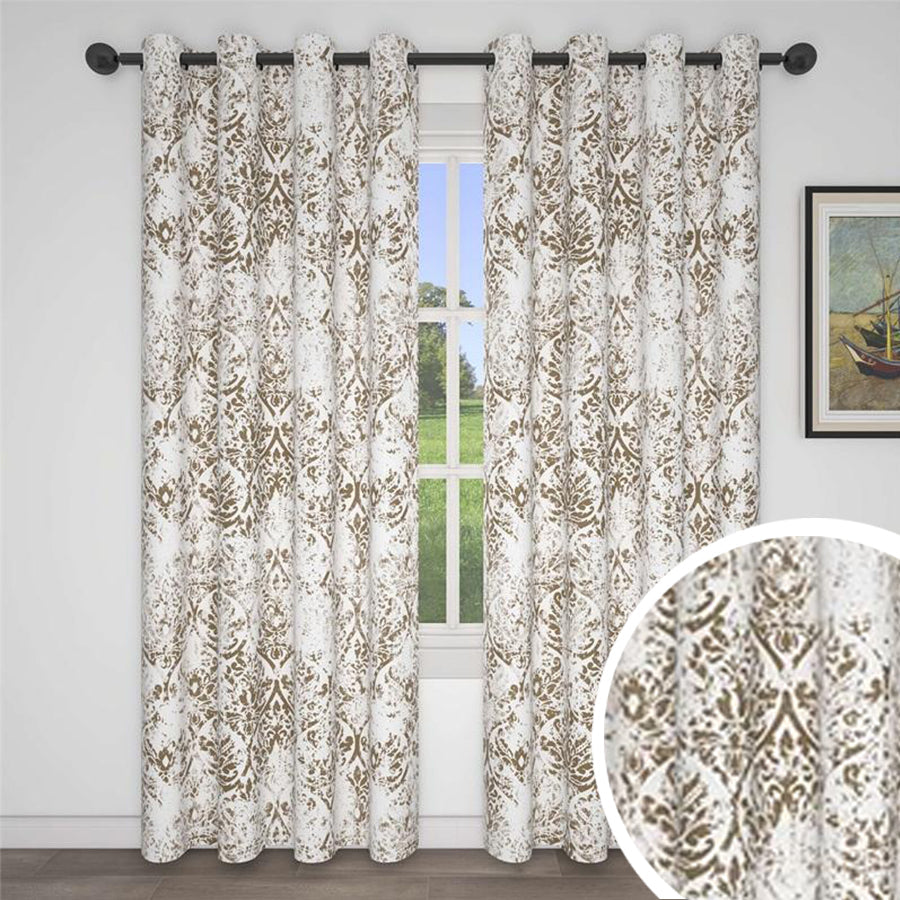 Print Grommet Blackout Curtains For Living Room And Bedroom 2 Panels KGORGE Store
