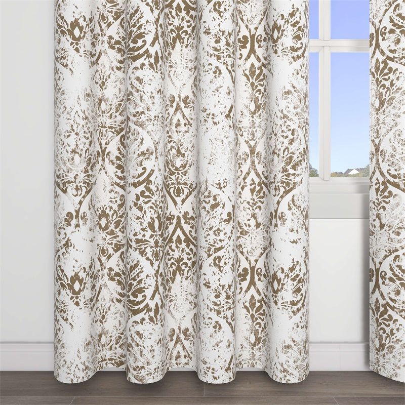 Print Grommet Blackout Curtains For Living Room And Bedroom 2 Panels KGORGE Store