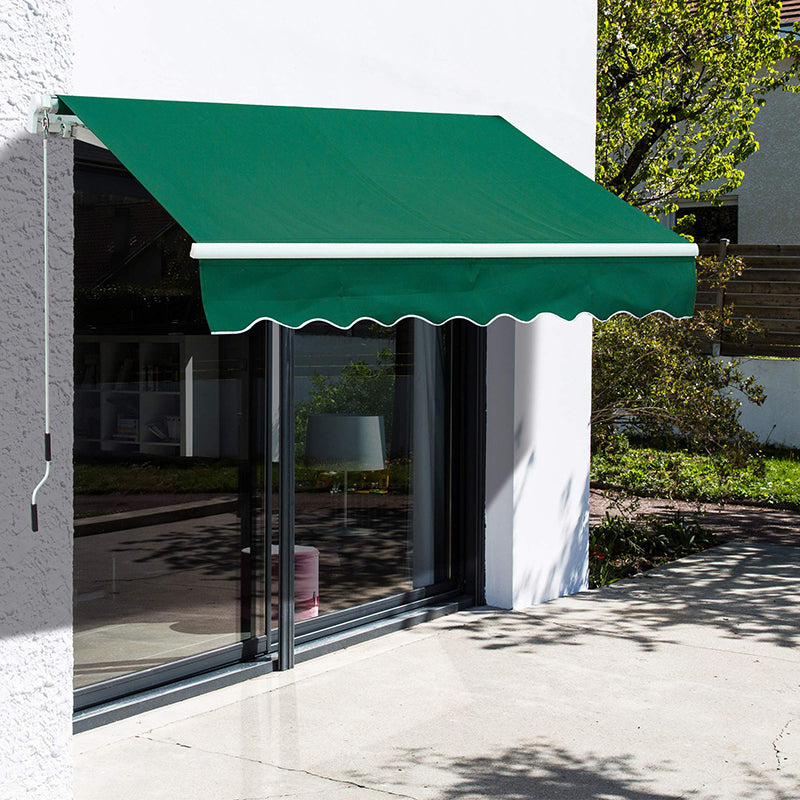 Retractable White Frame Patio Awning KGORGE Store