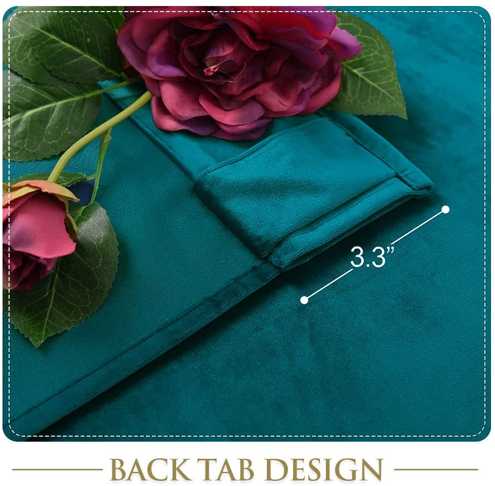Rod Pocket & Back Tab Noise Reducing Solid Velvet Blackout Curtains For Living Room And Bedroom 2 Panels KGORGE Store