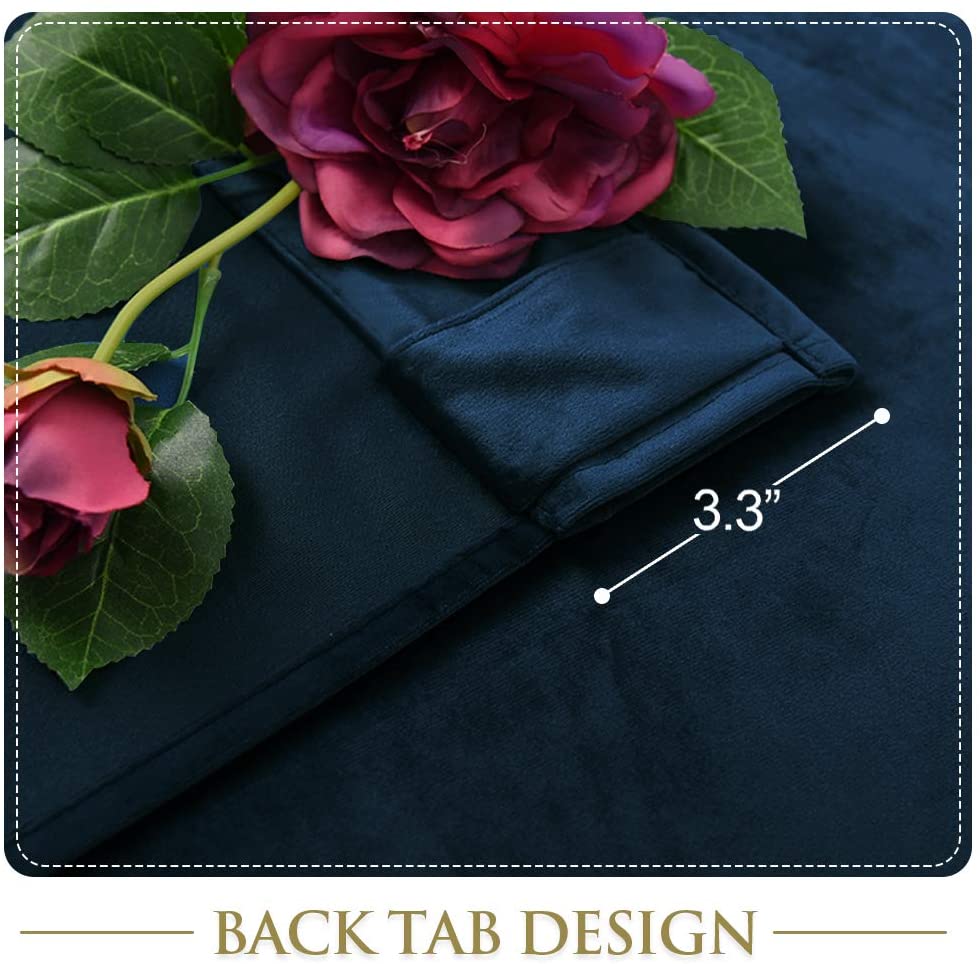 Rod Pocket Back Tab Velvet Blackout Curtains For Sliding Glass Door Living Room And Bedroom 1 Panel (Width: 100 Inch) KGORGE Store