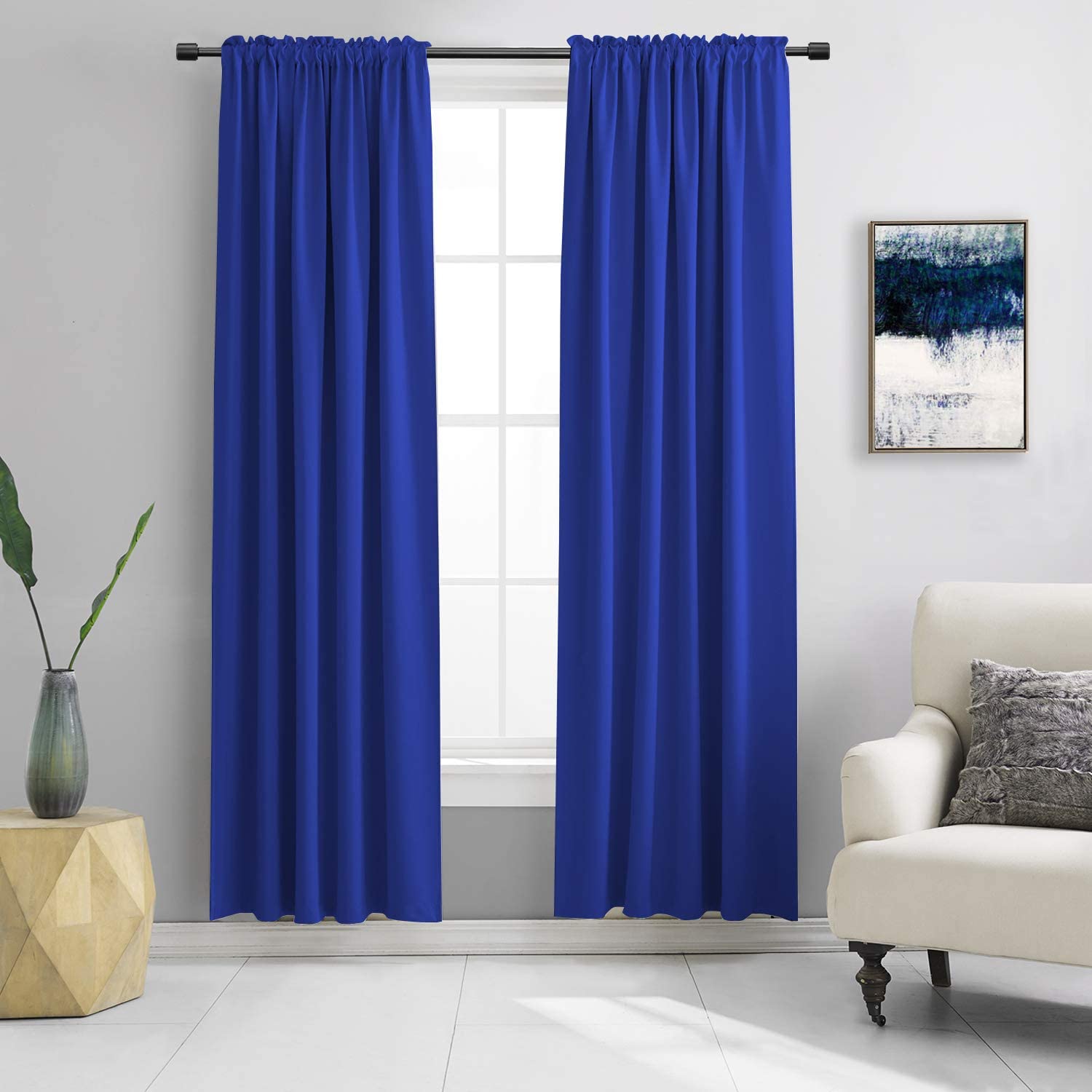 Rod Pocket Privacy Protection Blackout Curtains For Bedroom And Living Room 2 Panels KGORGE Store