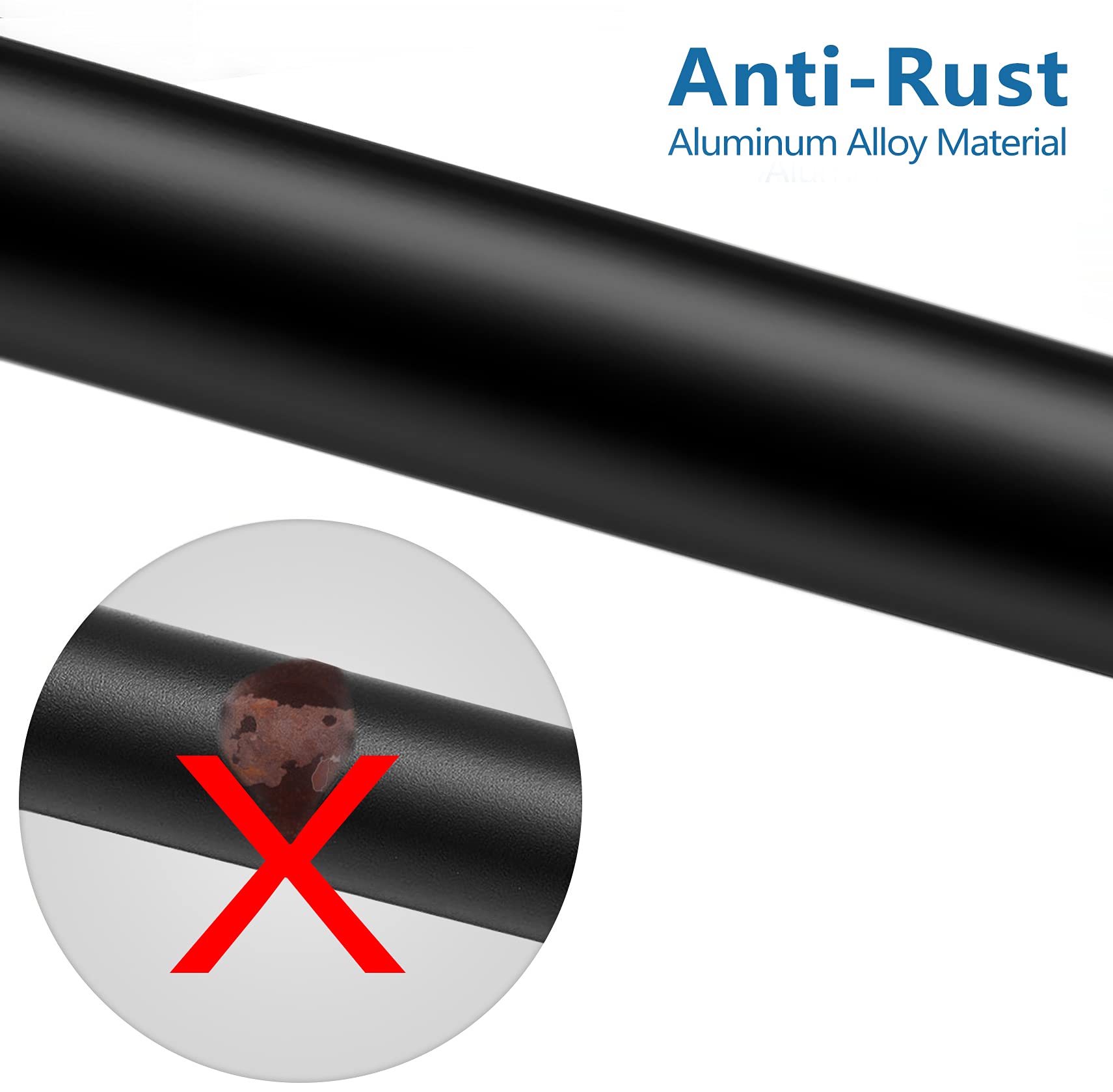 Rust Free and Adjustable Tension Outdoor Curtain Rod for Bathroom, Kitchen, Closet, Windows KGORGE Store
