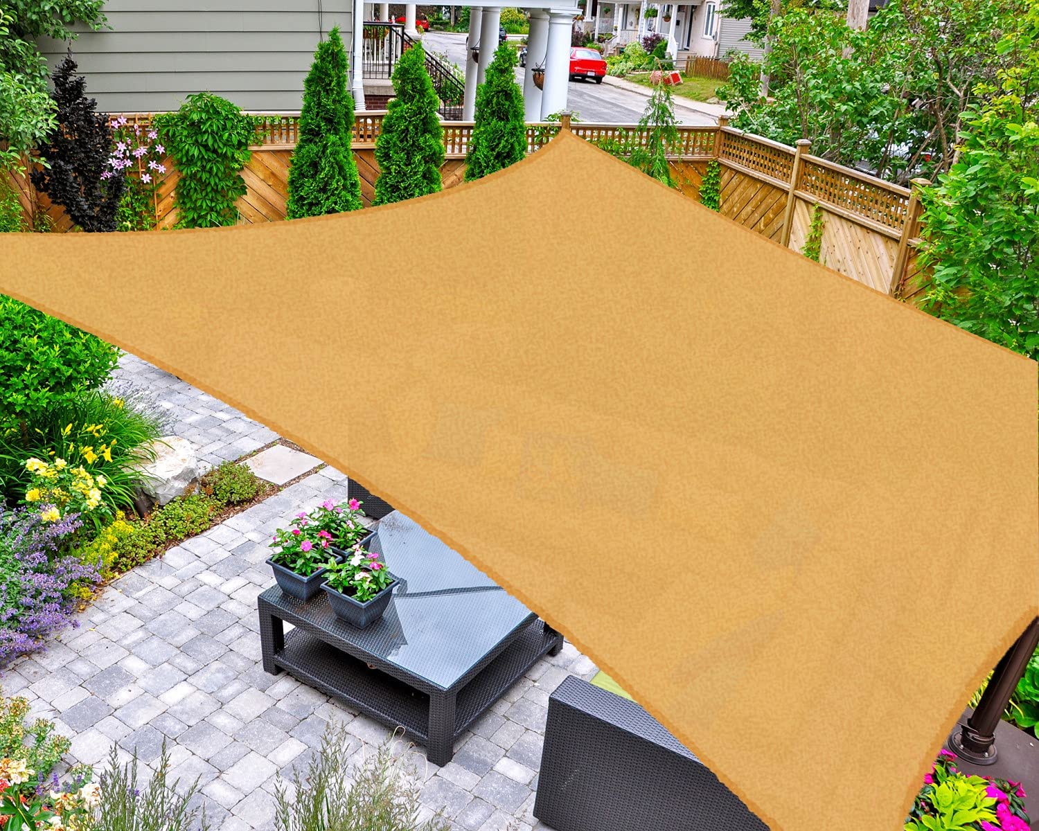 Sun Shade Sail Heavy Duty Durable Fabric Cloth Waterproof Awning Canopy for Patio and Garden KGORGE Store