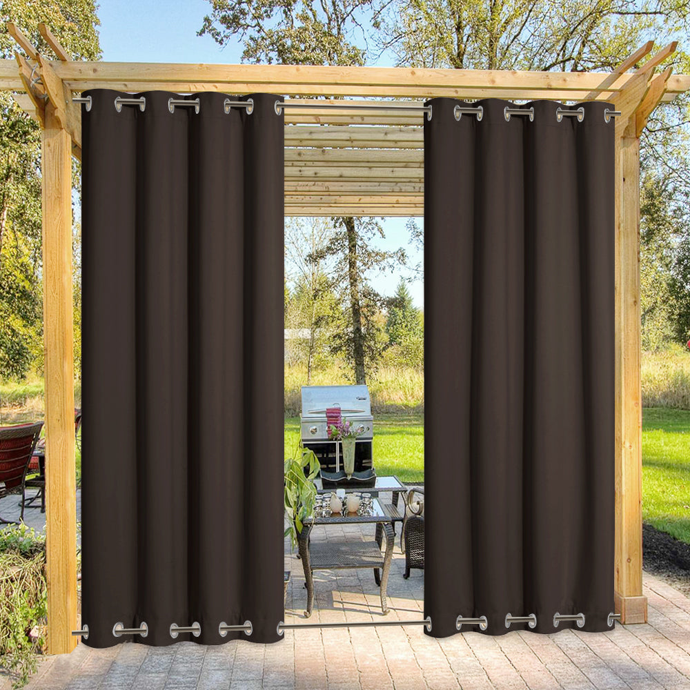 Top & Bottom Grommet Windproof Outdoor Curtains for Patio 1 Panel KGORGE Store