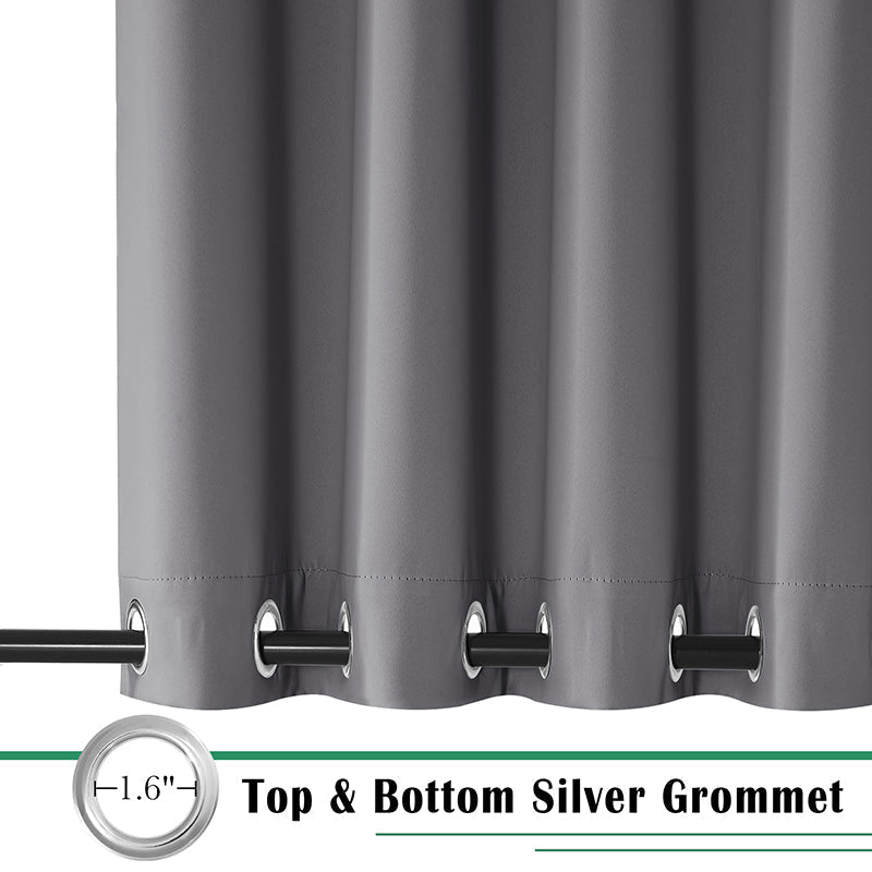 Top & Bottom Grommet Windproof Outdoor Curtains for Patio 1 Panel-NEW 3 KGORGE Store
