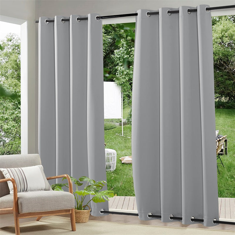 Top and Bottom Grommet Thermal Insulated Waterproof Outdoor Curtains 1 Panel KGORGE Store