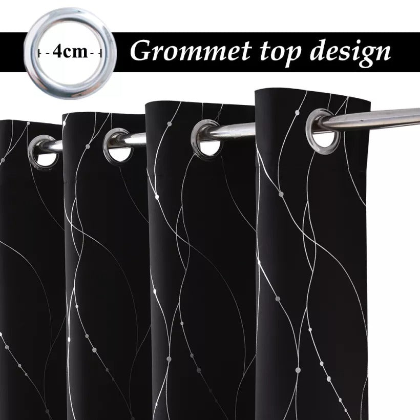 Top and Bottom Grommet Waterproof Privacy Print Blackout Outdoor Curtains for Patio 1 Panel KGORGE Store