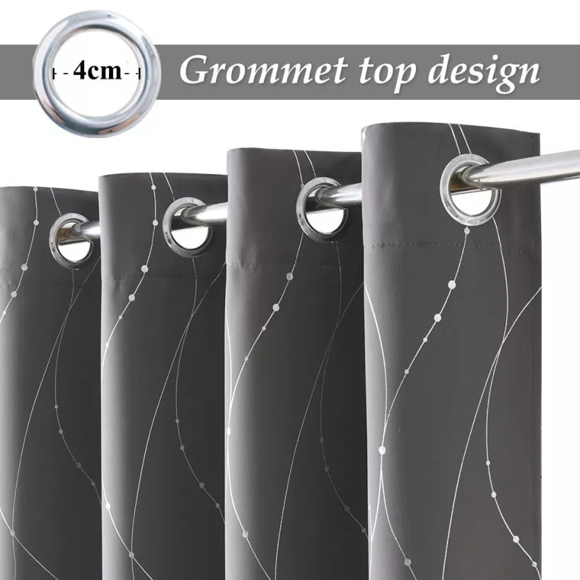 Top and Bottom Grommet Waterproof Privacy Print Blackout Outdoor Curtains for Patio 1 Panel KGORGE Store