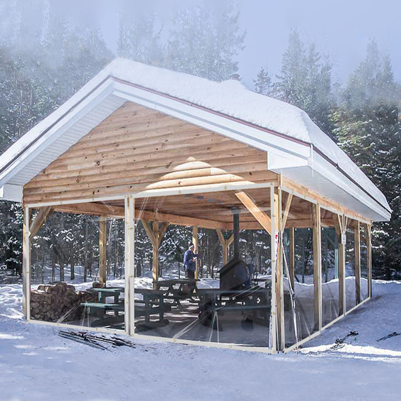 Waterproof Outdoor Clear Vinyl Curtains for Patios, Pergola, Gazebo