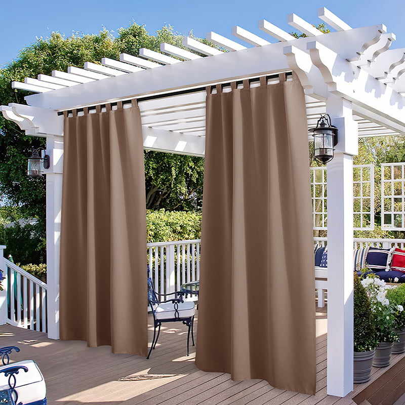 Waterproof Velcro Tab Top Outdoor Curtains for Garage / Patio, 1 Panel KGORGE Store