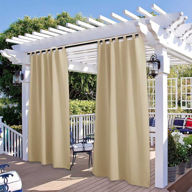 Waterproof Velcro Tab Top Outdoor Curtains for Garage / Patio, 1 Panel –  KGORGE Store