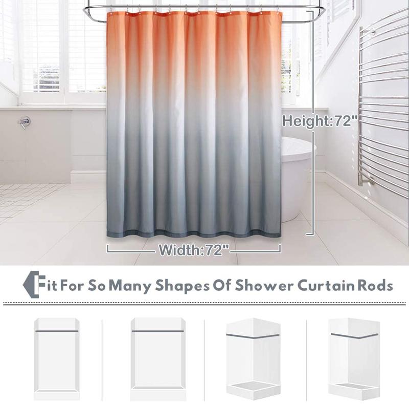 Yellow & Grey Ombre Shower Curtain KGORGE Store